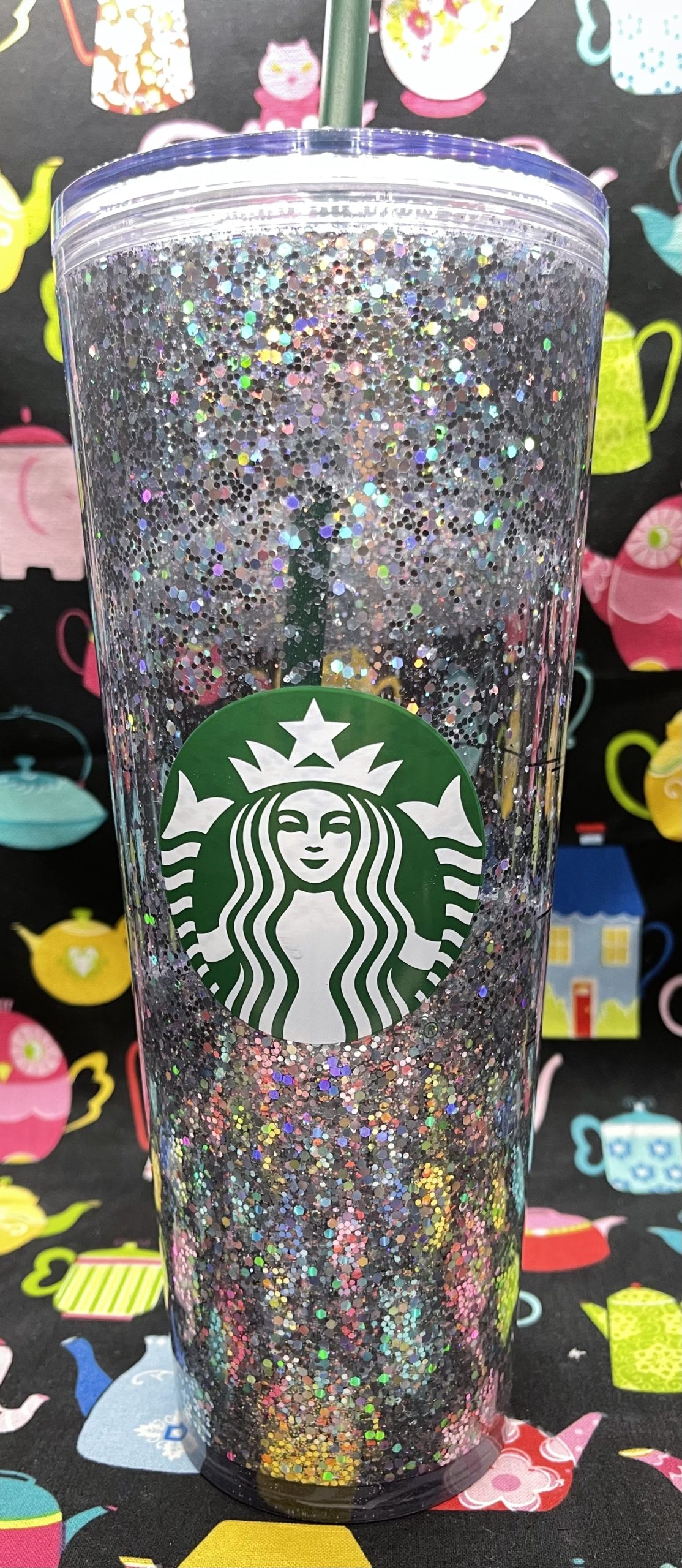 Starbucks Tumbler Valentines Glitter Snowglobe Liquid Filled and